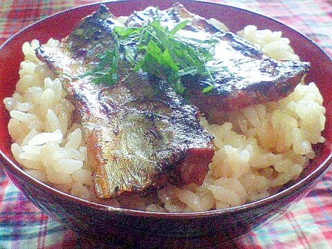 缶詰で減塩♪さんま蒲焼でさんま御飯